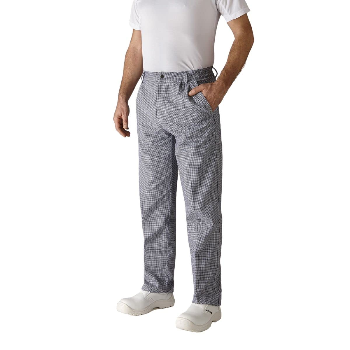 Robur -Pantalon De Cuisine -Oural -Pied De Poule Bleu - Taille