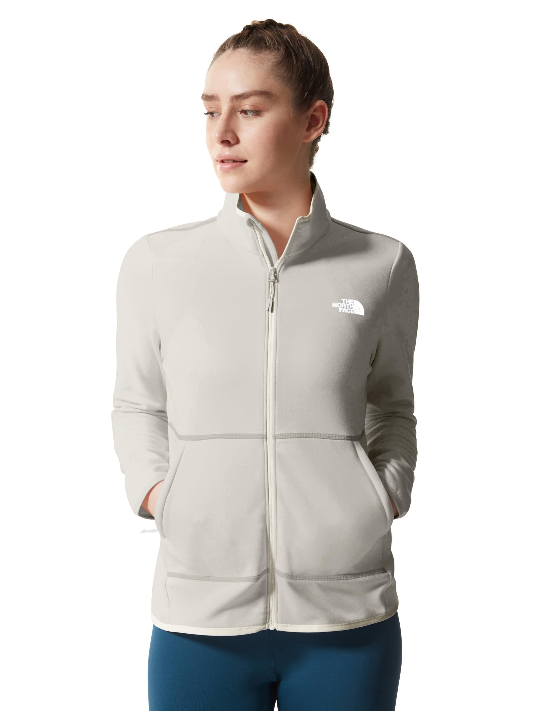 The North Face Women's White Dune Heather - W Canyonlands Full Zip - Xs