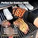 East Oak BBQ Gloves, 1472℉ Heat Resistant Gloves, Silicone Non-Slip Grill Gloves for Smoker, Barbecue, Red