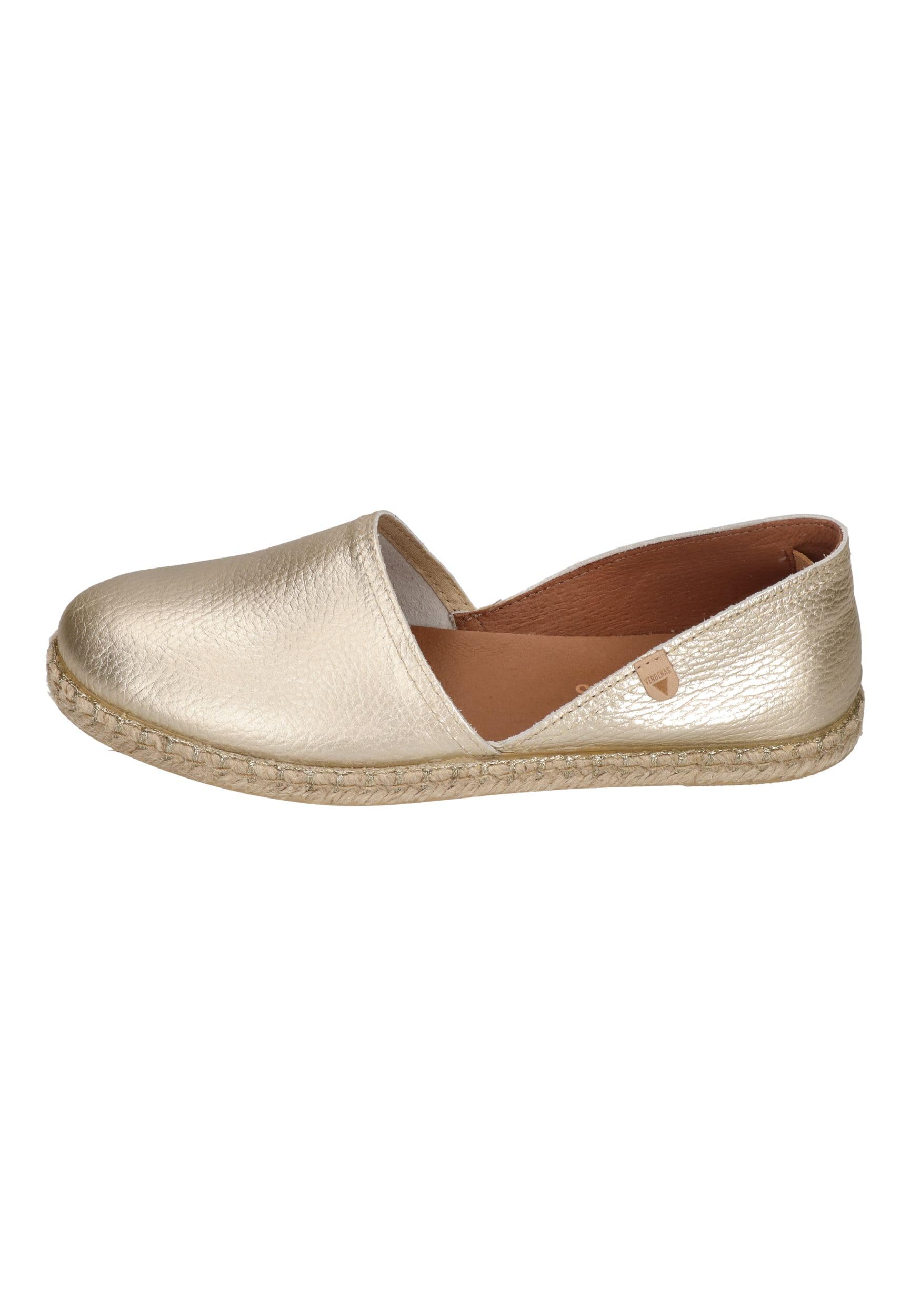VERBENAS Espadrilles da donna Carmen nucleo Metal gal ORO