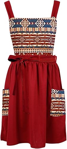 Delantal de trabajo Vintage Florist Pinafore Vestido para cocina de jardín con dos bolsillos