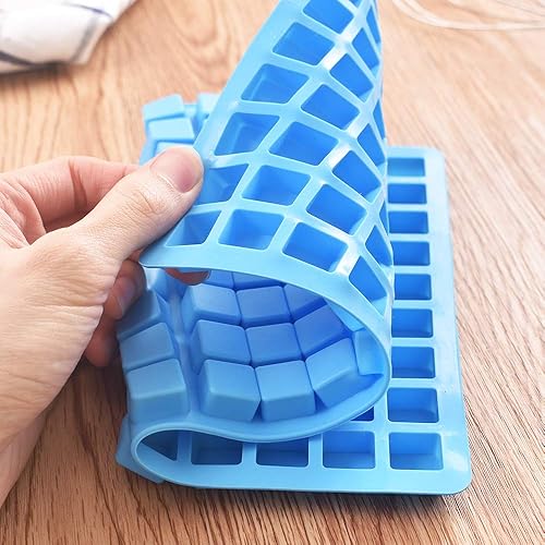 Miniatura 4 de ionegg Molde de silicona cuadrado de 126 cavidades, para hacer dulces de chocolate, mini bandeja para cubitos de hielo, trufas pralinés, 3 paquetes