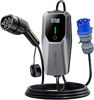 VDLPOWEREU Type 2 Elektromos Autó Töltőkábel, 7.36KW, 32A, 5m, Háromfázisú CEE Csatlakozóval, Időzíthető Töltés, Állítható Áramerősség 1