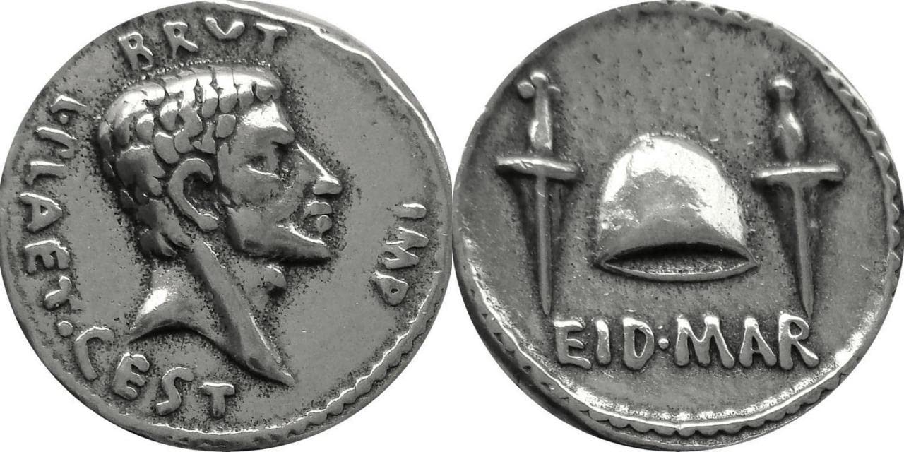 Amazon.com: Marcus Brutus, EID MAR Denarius, Most Famous Roman 硬幣,  確認他的參與在《朱利葉斯·凱撒的暗殺》, Ides of March Great Stocking Stuffer S : 玩具和遊戲