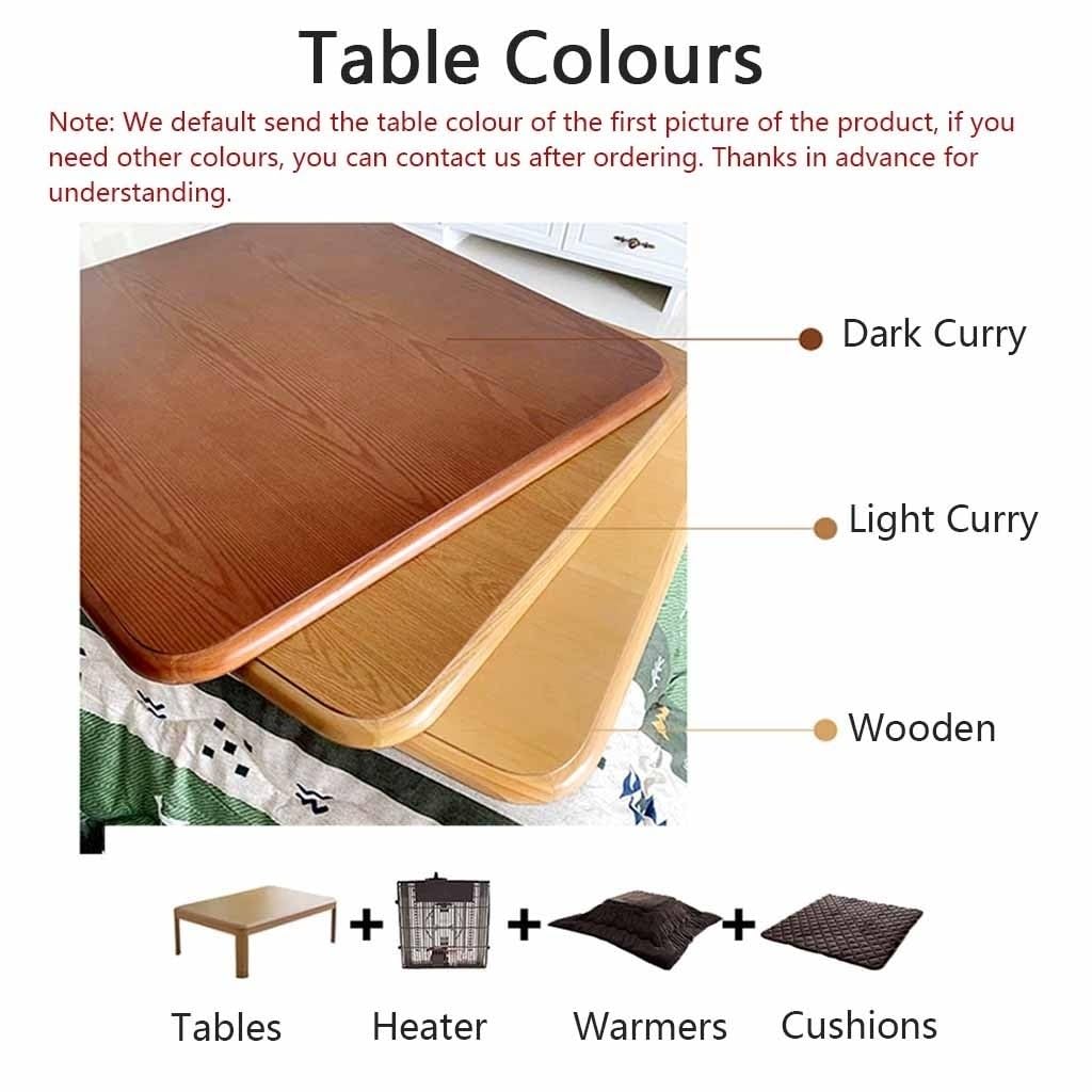 Set da Tavolo riscaldante Kotatsu, Tavolo da caffè con Finestra a bovindo riscaldato in Inverno, Tavolo riscaldante sospeso, Tavolo riscaldante per la Famiglia,
