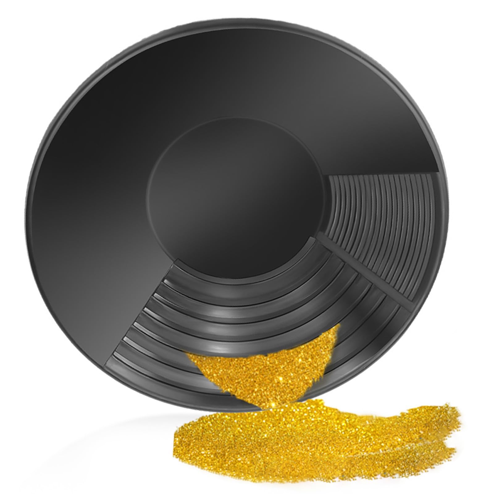 YSOOUA Batea de Oro Set Bandeja de Lavado de Oro Bateas para Buscar Oro 38,5 x 8,5cm Equipo Manual de Lavado de Oro para minería y prospección de Oro Sistema de Lavado de Oro Bandeja (Negro)