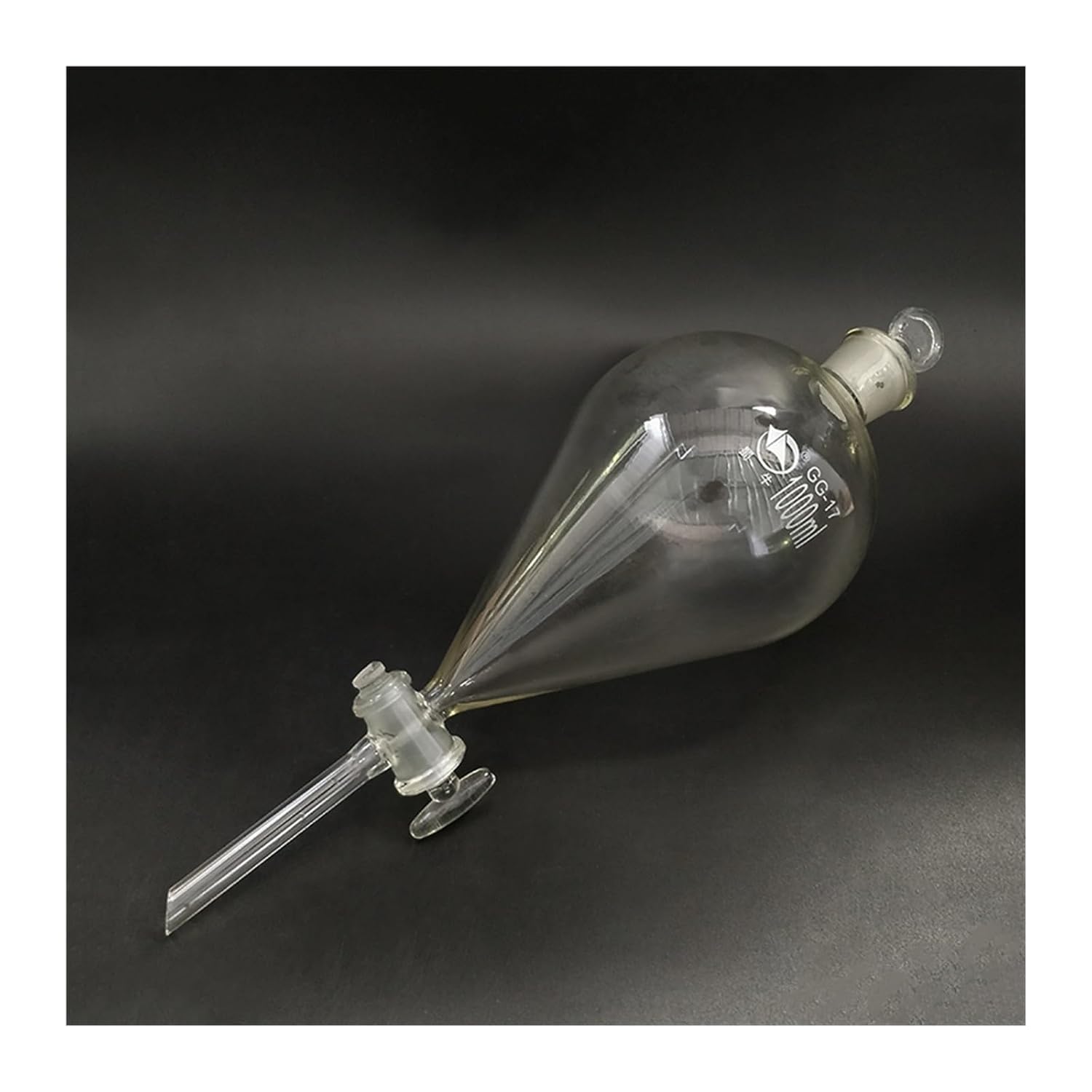 Separatory Funnel Globe Shape,with Ground-in Glass Stopper and Stopcock 1000ml,Spherical Separatory,Glass Switch Valve