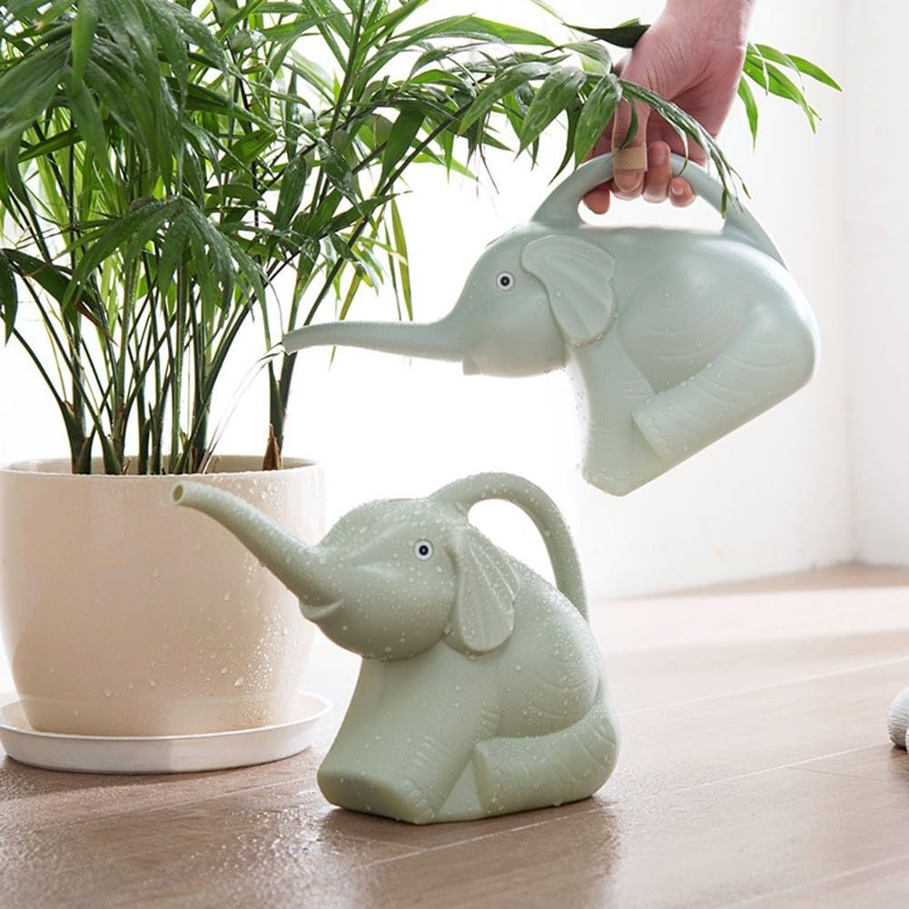 Gießkanne in Elefantenform, 2 l, niedlicher PP-Kunststoff, Gartenbewässerungstopf für Pflanzenbewässerung, leichtes Outdoor-Gartenwerkzeug für Kinder und Erwachsene (Rosa)