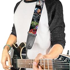Buckle-down Gs-wav076 Sangle de guitare – 7-vivid Avengers Action poses, 5,1 cm de large et 29–137,2 cm de long - Les Beatles, Paul McCartney, John Lennon, RIngo Starr, George Harrison Buckle-down Gs-wav076 Sangle de guitare – 7-vivid Avengers Action poses, 5,1 cm de large et 29–137,2 cm de long – Image 2
