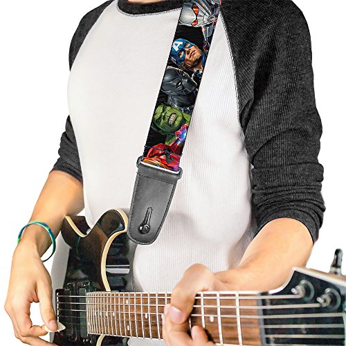 Buckle-down Gs-wav076 Sangle de guitare – 7-vivid Avengers Action poses, 5,1 cm de large et 29–137,2 cm de long - Les Beatles, Paul McCartney, John Lennon, RIngo Starr, George Harrison Buckle-down Gs-wav076 Sangle de guitare – 7-vivid Avengers Action poses, 5,1 cm de large et 29–137,2 cm de long – Image 3