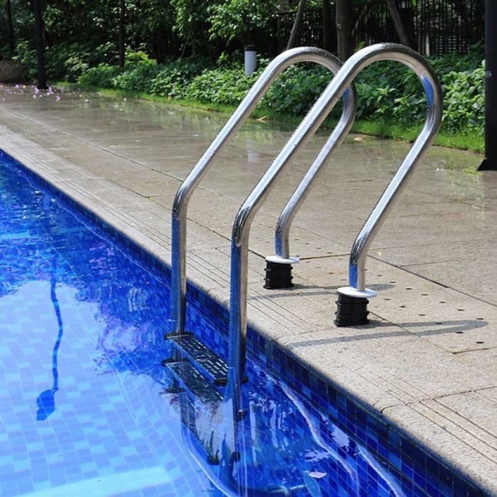 Escalera para piscina de acero inoxidable 3 peldaños miniatura 3