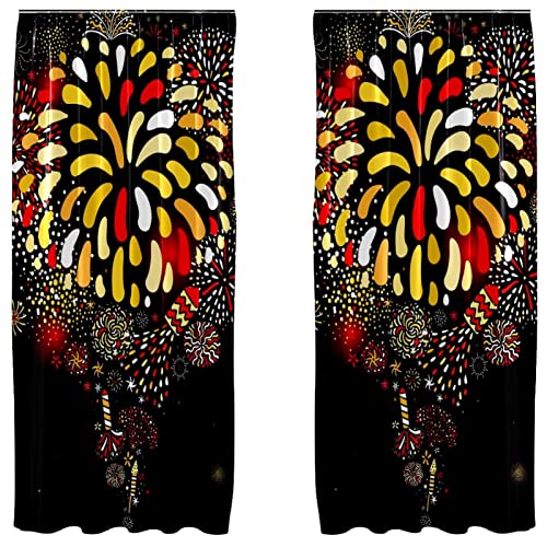 Paneles negros festivos de 55 x 84 pulgadas para vestir tus ventanas con estilo 2