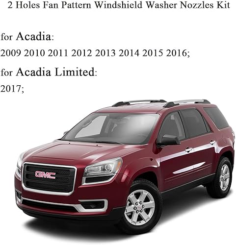 Miniatura 4 de 25823360 Boquillas de limpiaparabrisas prémium aptas para GMC Acadia 07-17, Traverse 09-17, Malibu 08-12, Enclave 08-17, SRX 10-16 Boquilla de