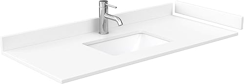 Miniatura 6 de Wyndham Collection Strada 48 Inch Single Bathroom Vanity in Light Green, White Cultured Marble Countertop, Undermount Square Sink, Brushed Nickel