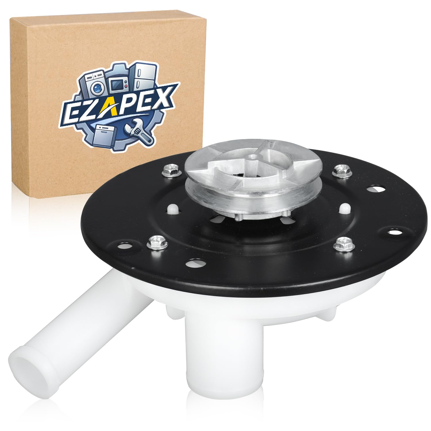 21001906 - Bomba de drenaje de arandela con polea compatible con 35-6434 35-6465 35-5766 WP35-6465 WP35-6780 AP6008663 21001873 21002240 LP128