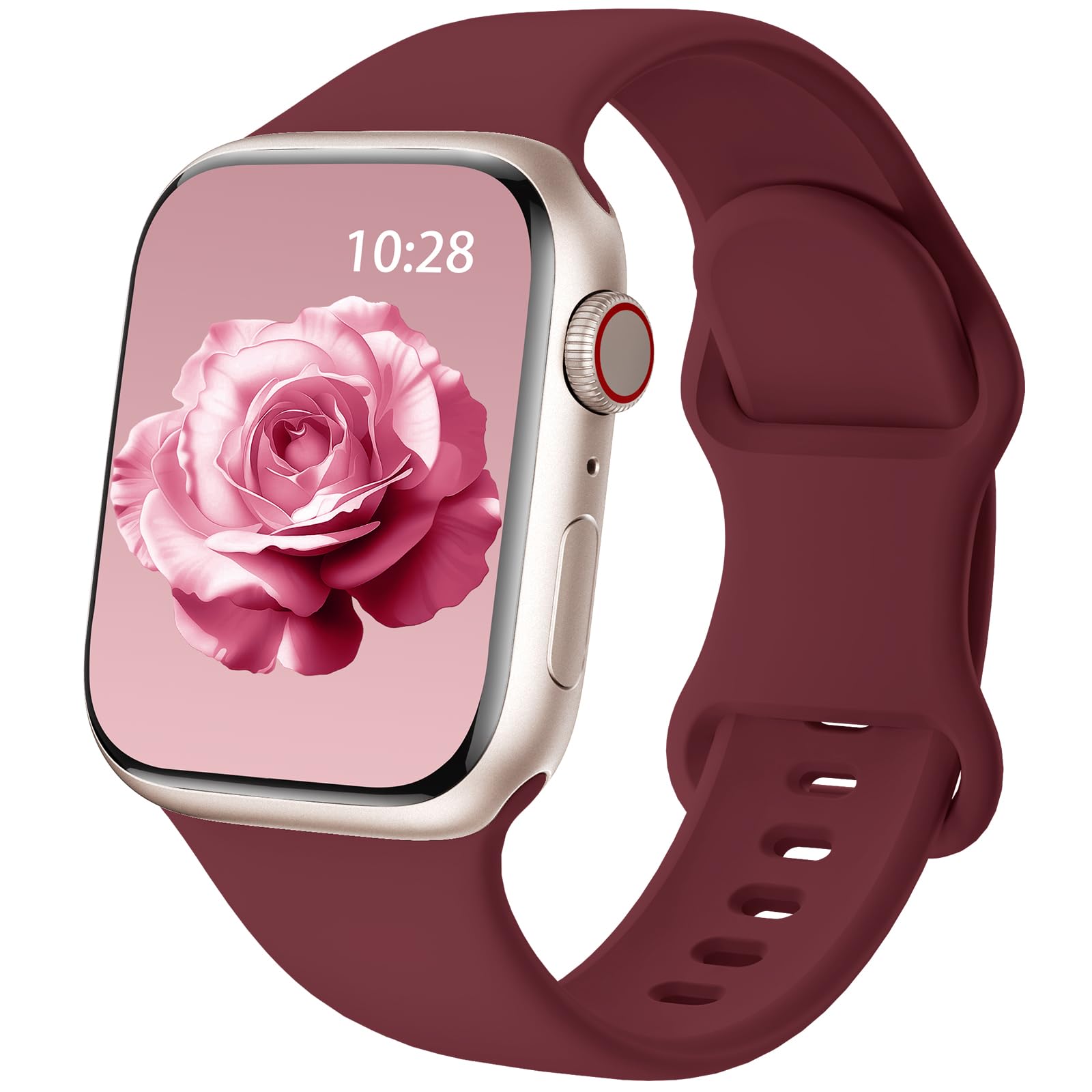 Patented Upgraded Silicone Strap Compatible with Apple Watch Straps 38mm 40mm 41mm 42mm(Series 10) for Women Men,Soft and Breathable Sport Watch Bands for iWatch Series 10 9 8 7 6 5 4 3 2 1 SE — view 45