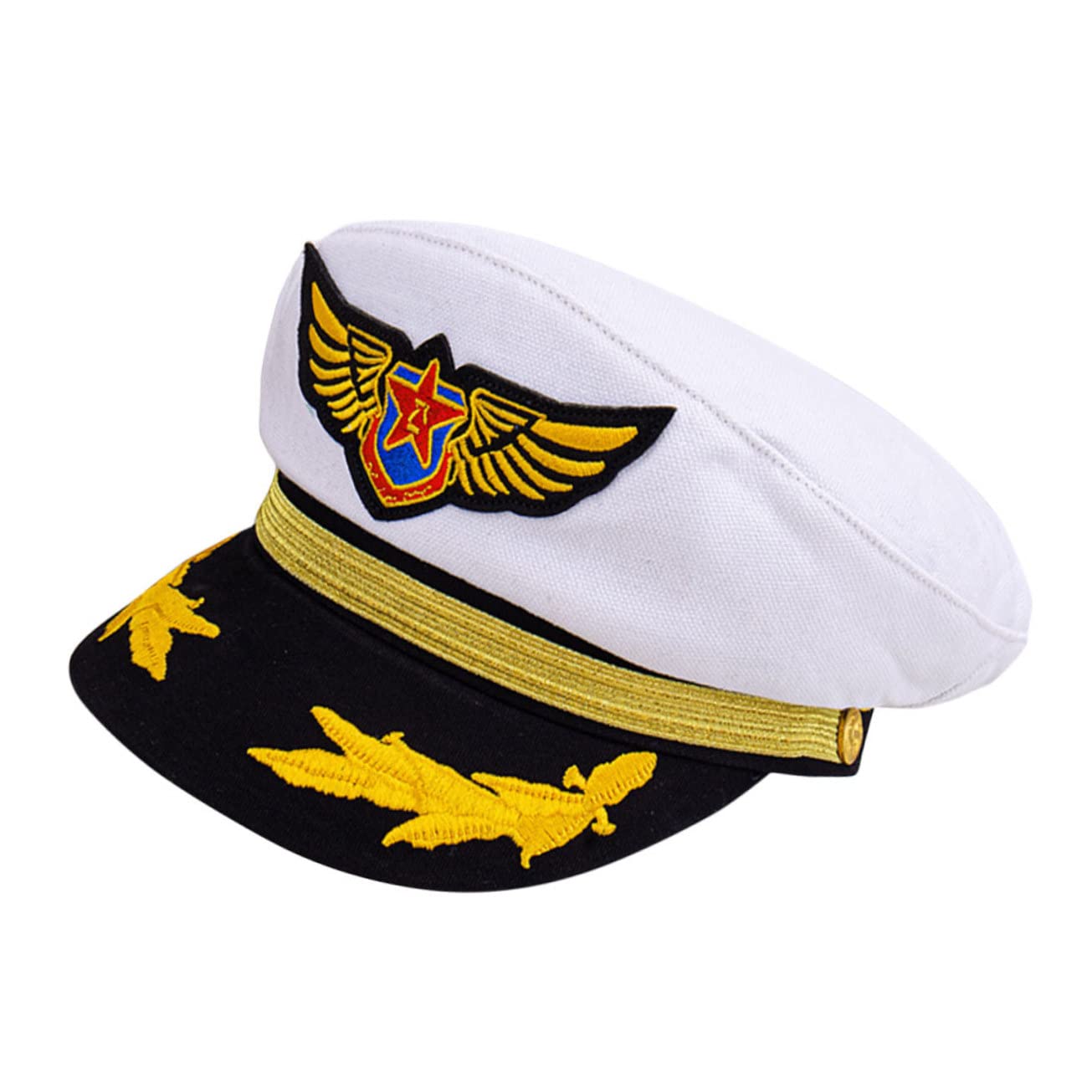 ifundom Party Hats for Kids Captain Hats for Boating Thread Embroidered Party Supplies