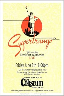 Raw Sugar Art Studio Supertramp 1979 Cleveland Concert Poster