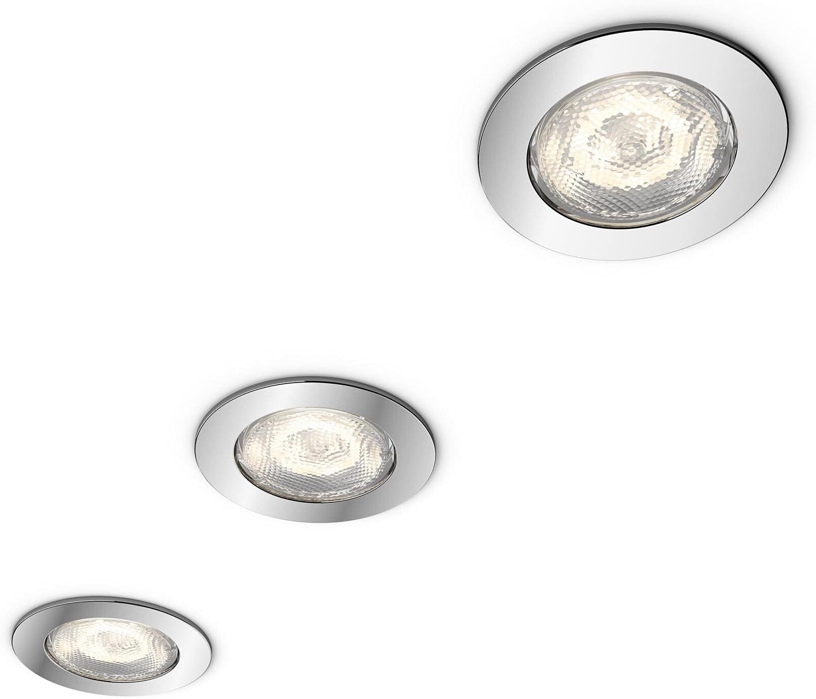 Philips myBathroom Dreaminess Round Recessed LED Spotlight (3 x 4.5 W LED Spots, Bathroom Safe)