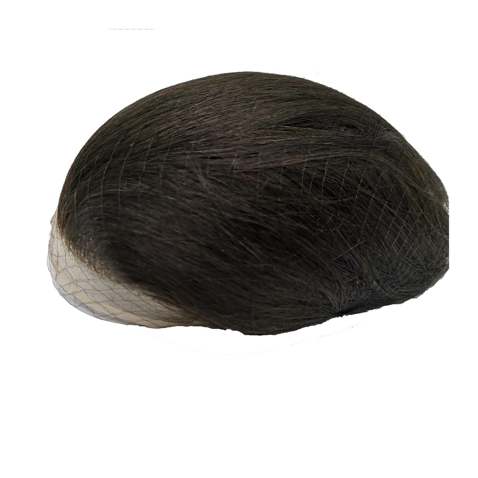 Peruka męska Peruka męska z ludzkich włosów, proteza, koronka szwajcarska przodu, poliuretanowym systemem uzupełniania Peruka dla mężczyzn(1B Off Black)