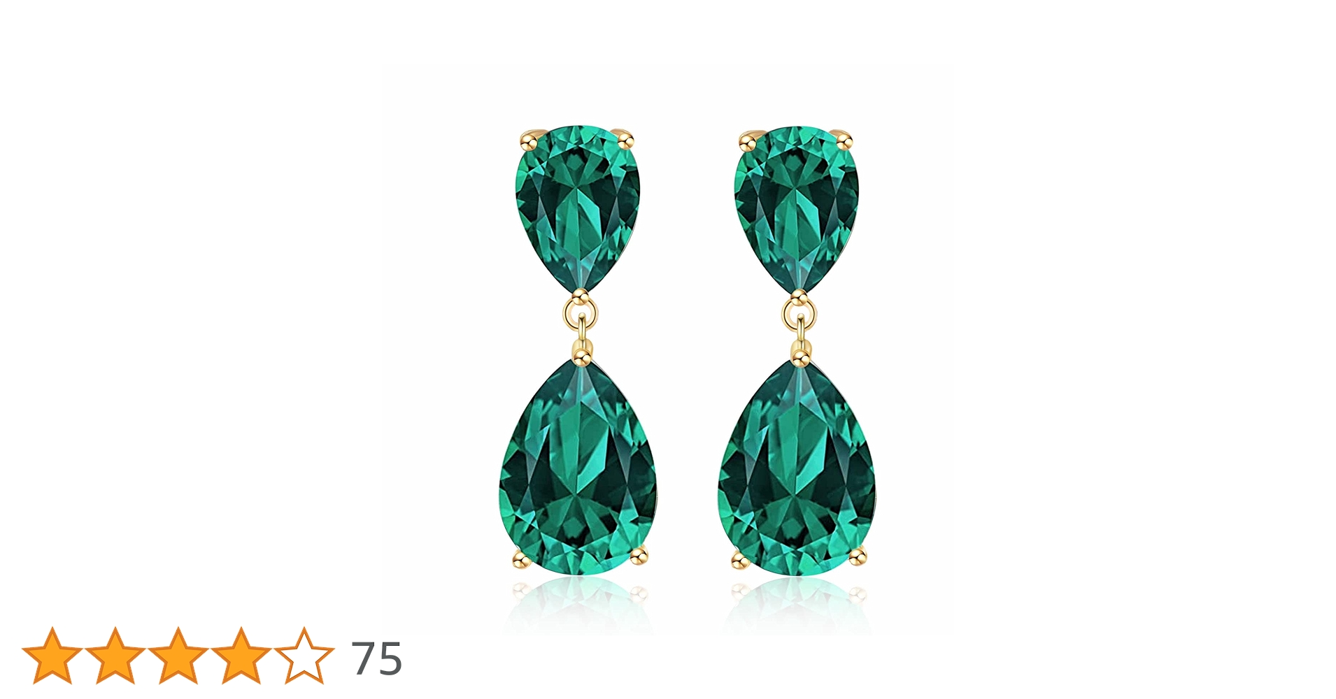 Amazon.co.jp: エメラルドピアス グリーン Lサイズ エメラルドグリーン