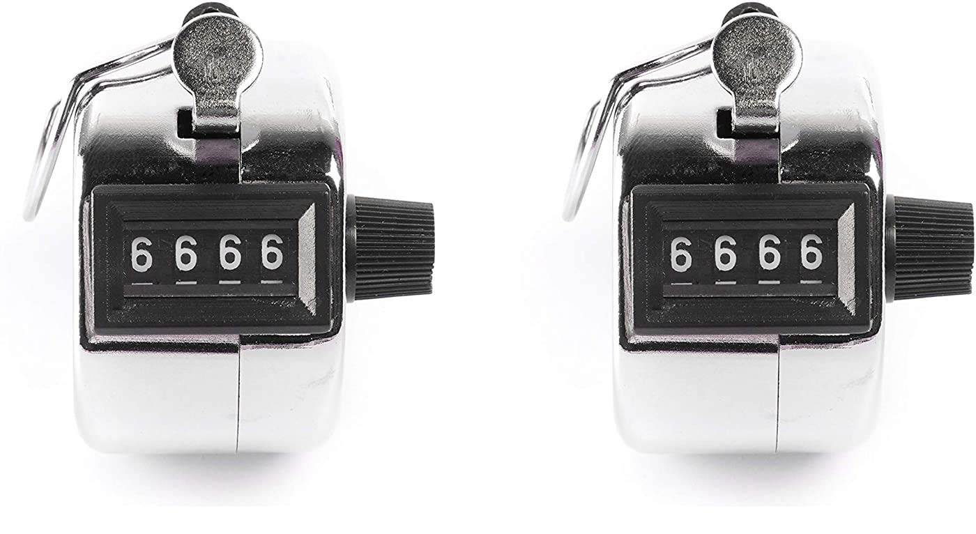Hand Tally Clicker Counter, Handheld Tracker Manual Counter Clicker with Metal Finger Ring Sliver (2 Pack) (B08QHWKZ8F) Amazon Price History, Amazon Price Tracker