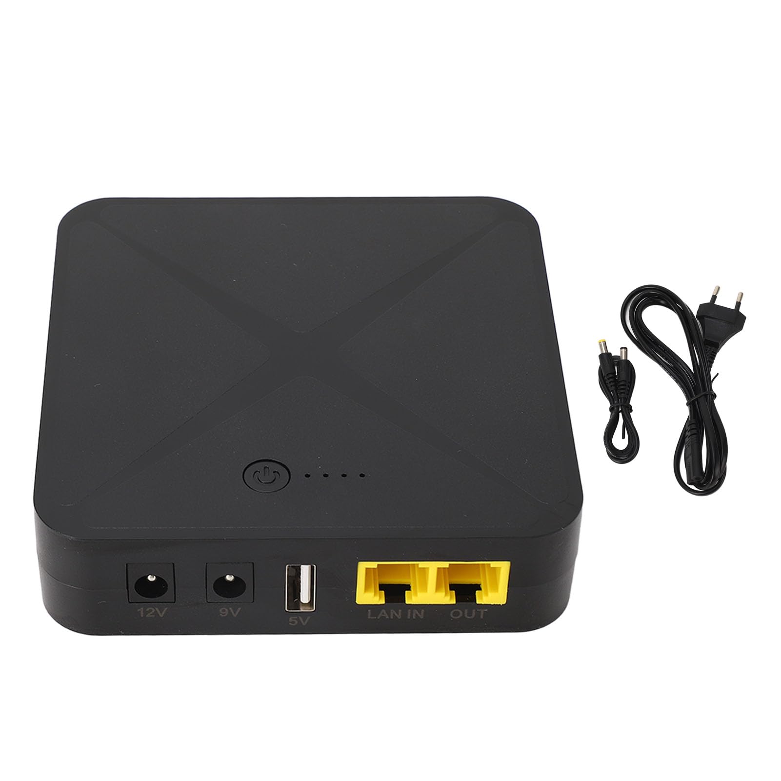 Mini Batterie De Secours UPS 5 V 9 V 12 V 48 V Port POE 9000 MAh 18 Wh Batterie Grande Capacité Port USB pour Modem Routeur Caméra (Prise UE)