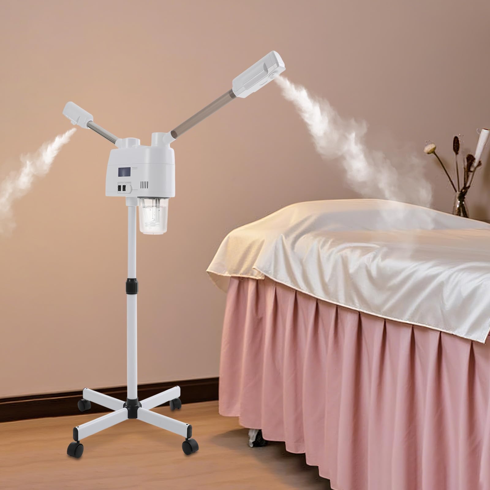 Vapozono vapor facial caliente y frío vapozono vaporizador vaporizador dispositivo de vapor 2 en 1 altura ajustable Adecuado para salón y hogar