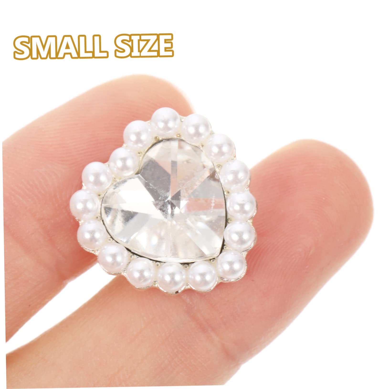 6 Bottoni Rotondi In Metallo A Forma Di Cuore Con Diamanti Da 18 Mm, 23