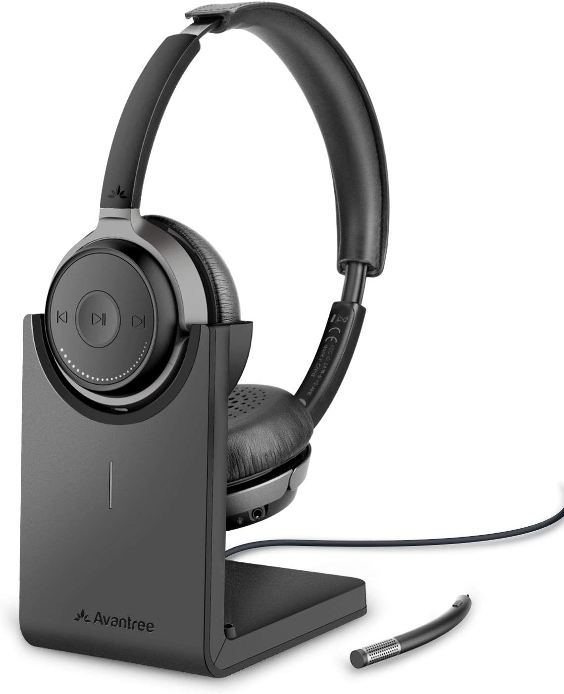 Avantree Bluetooth 5.0 Headset with Microphone for Computer PC Laptop, aptX HD Music Sound, Low Latency Wireless Headphones with Boom Mic for Remote Work Home Office, Skype, Calls, TV - Alto Clair