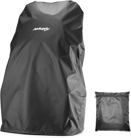 TURBRO Cover for MS12 Misting Fan, Indoor and Outdoor Fan Cover for Standing Fan, Waterproof and Dustproof, with Drawstring and a Storage Bag, 19.5 x 10.5 x 29.5 in, Black