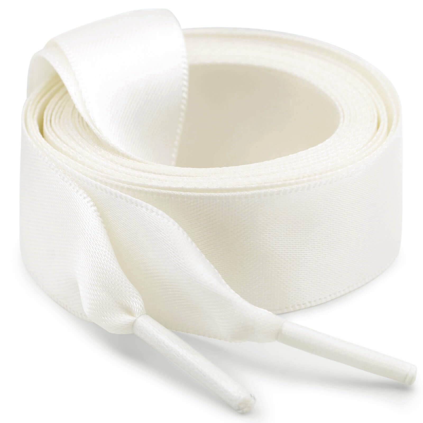 Flat Satin Ribbon Shoelaces: 2cm Wide Silk Shoe Laces for Women -2 Pair