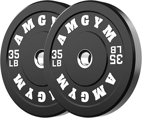 Miniatura 78 de Discos de peso olímpicos de 2 pulgadas y caucho para barras, discos para gimnasio en casa, entrenamiento de fuerza y levantamiento de pesas, 10 a