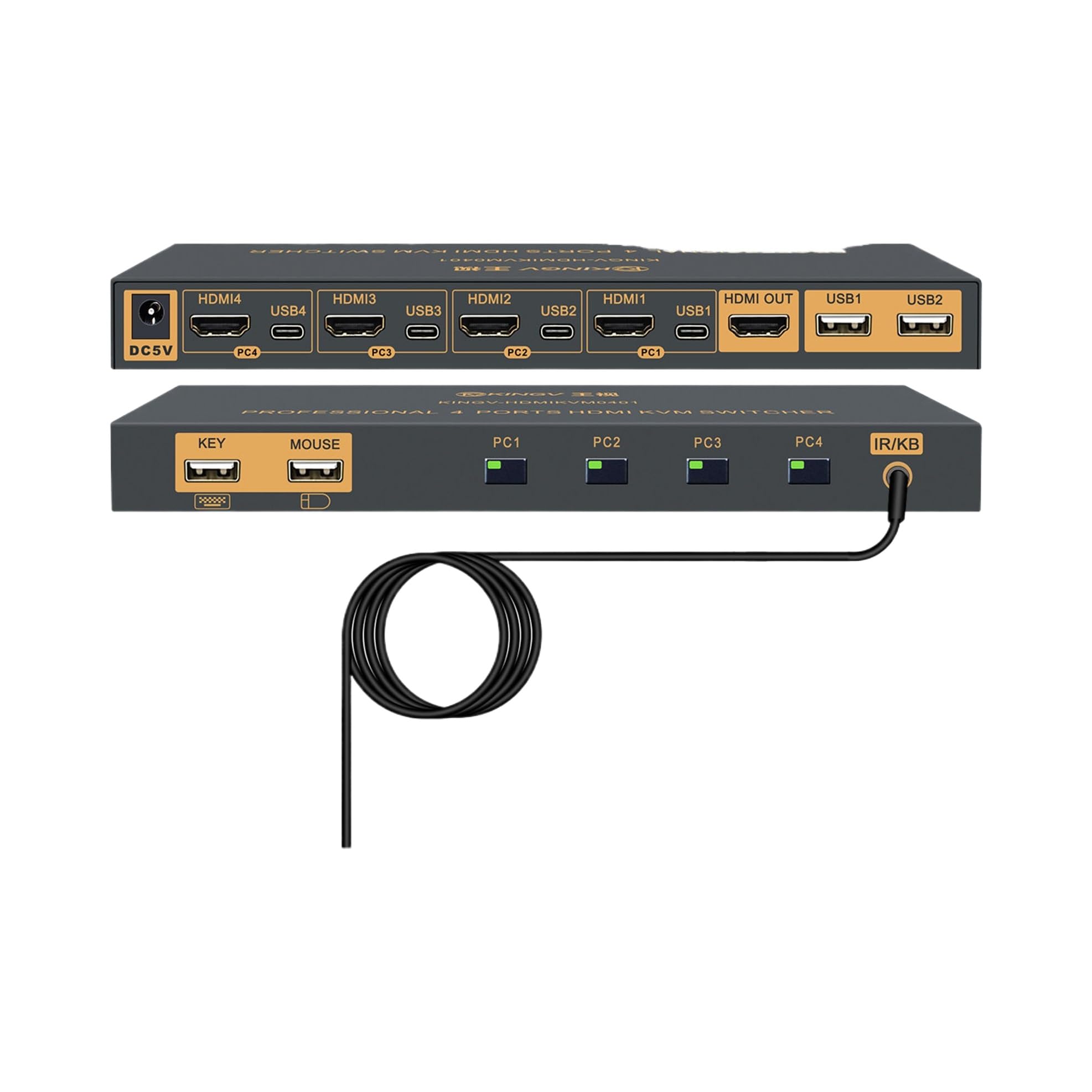HDMI 234689 in one Out 4K Multiple Computers Share Keyboard, Mouse, Monitor U Audio and Video(HDMIKVM0401D 4in1out 4K)-image-26