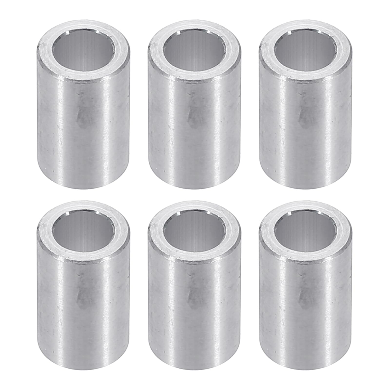 PATIKIL M6 Aluminum Spacers, 6pcs 1/4" x 3/8" Round Metal Spacers for 1/4 or M6 Screw Bolts