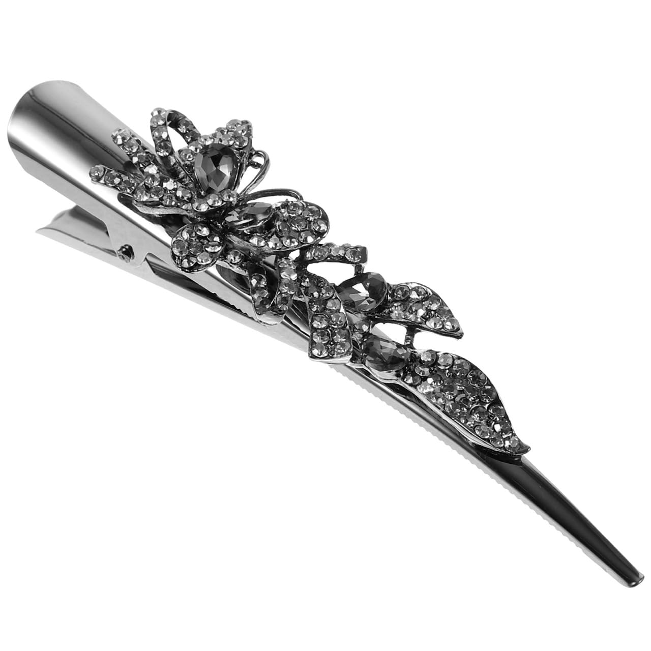 Crystal Rhinestone Duckbill Hair Clip Alligator Hair Clip for Women Decorative Barrette for Wedding Party Dating Shopping Long Curly Straight 5.31 in