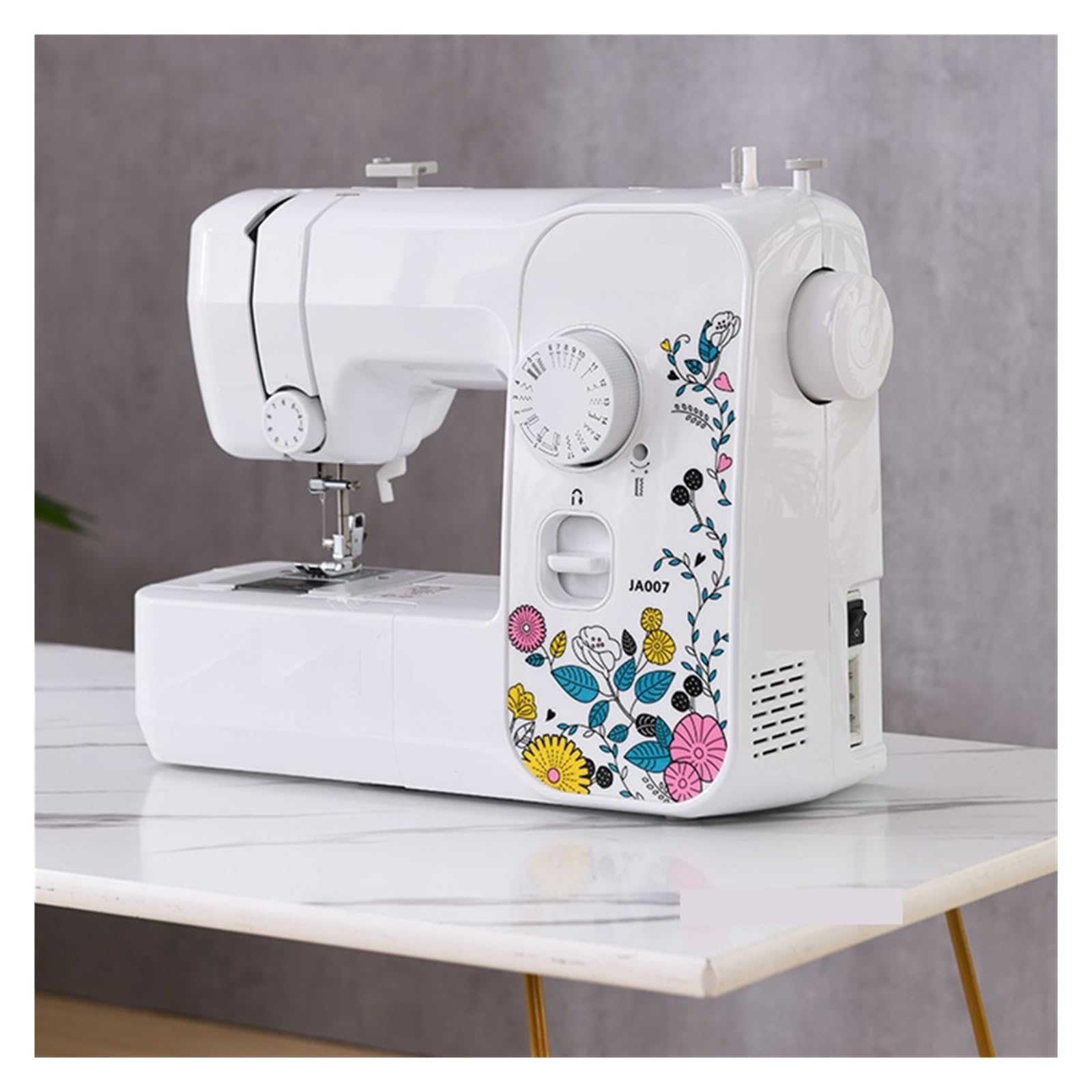 Máquinas de Coser eléctricas portátiles para el hogar, multifuncionales, pequeñas, con Puntada overlock, para Bordar fácilmente con Puntada Plana. Fáciles de Usar.,Blue