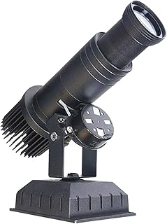 FDYD GOBO Light LED Logo GOBO Projector 25W GOBO Projector Advertising Logo Light with Custom free Color Rotating Glass Gobos,Black,Remotecontrol