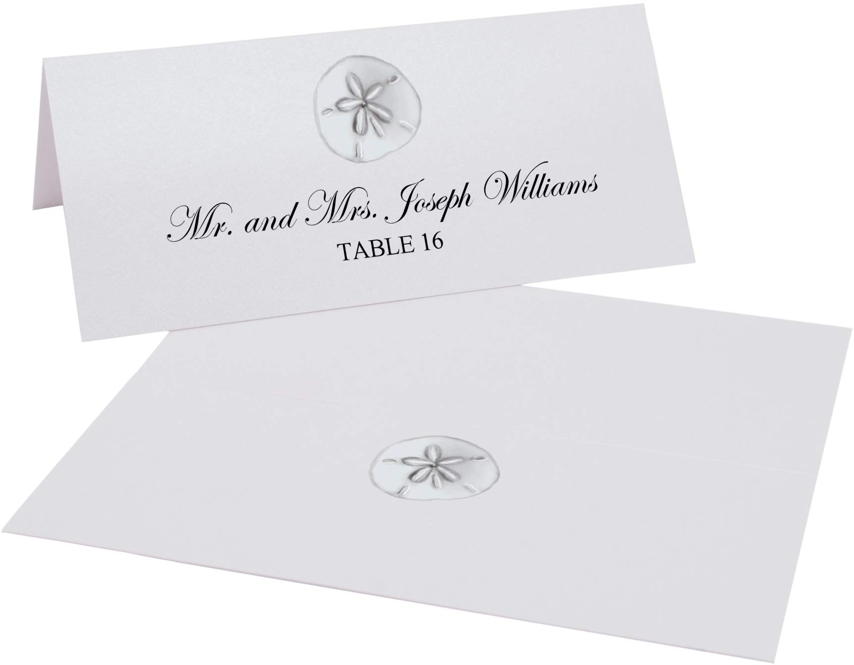 Sand Dollar Place Cards, Set of 60, Pre-cut and Scored - Wedding, Party, Dinner, and Special Events - Made in the USA