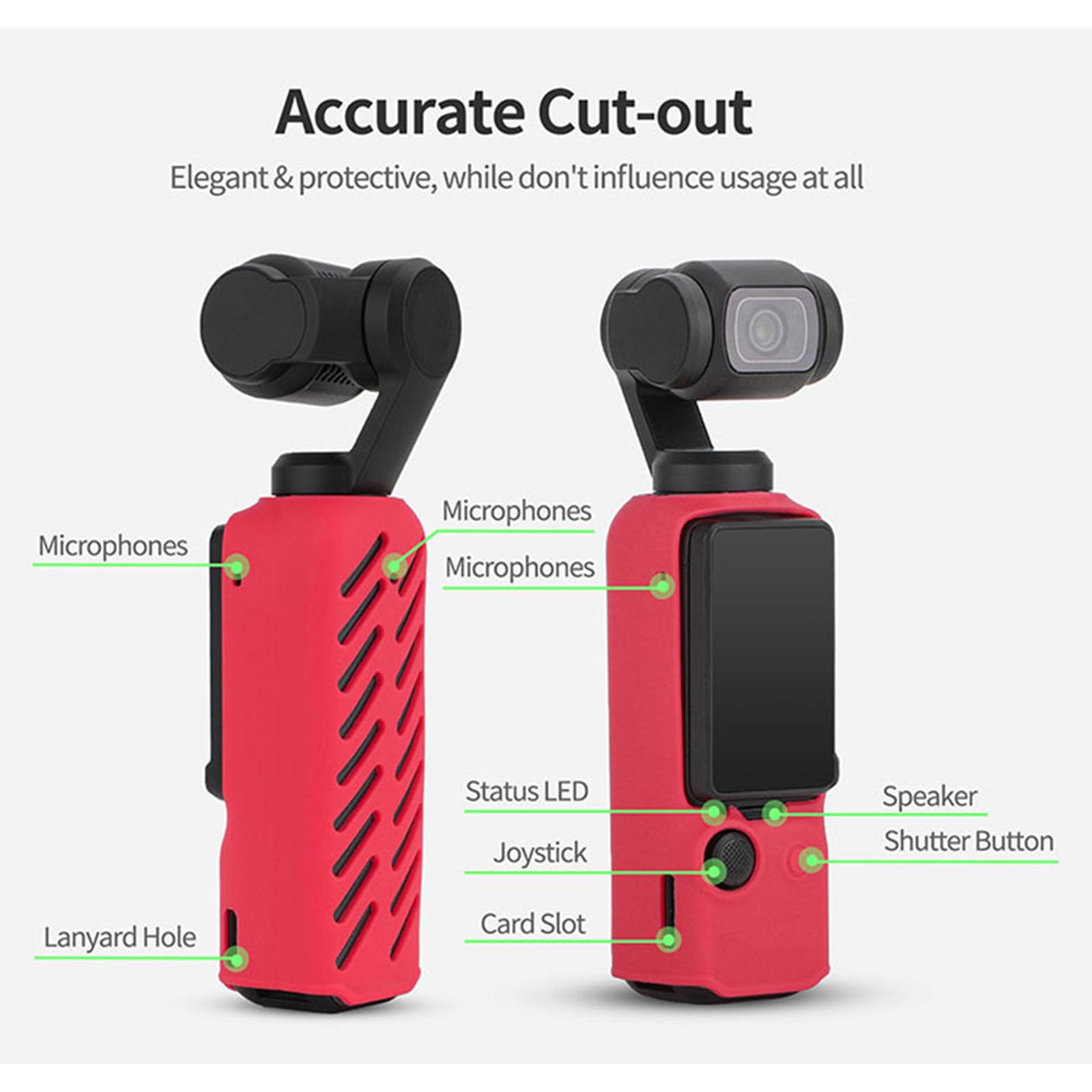 Siliconen beschermhoes voor DJI Osmo Pocket 3 Body Sleeve Beschermhoes Handheld Gimbal Actie Camera Accessoires (Model 1 Roze