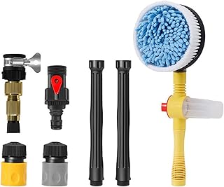 mewmewcat Escova De Laem De Carros,Escova de laem de carro, kit de limpeza de carro, esfregão de laem de carro de rotação 360°, escova de limpeza de carro de espuma de alta pressão, escova de limpeza