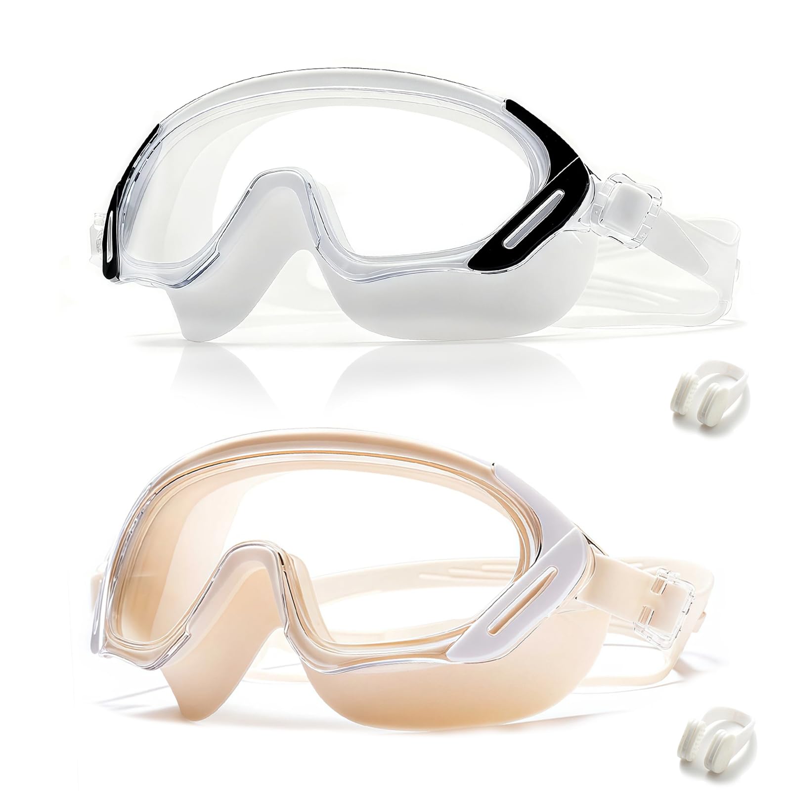 Swim Goggles, Wide Angle Anti-fog and UV Leak Proof Goggles,Swimming Goggles for Adult Youth
