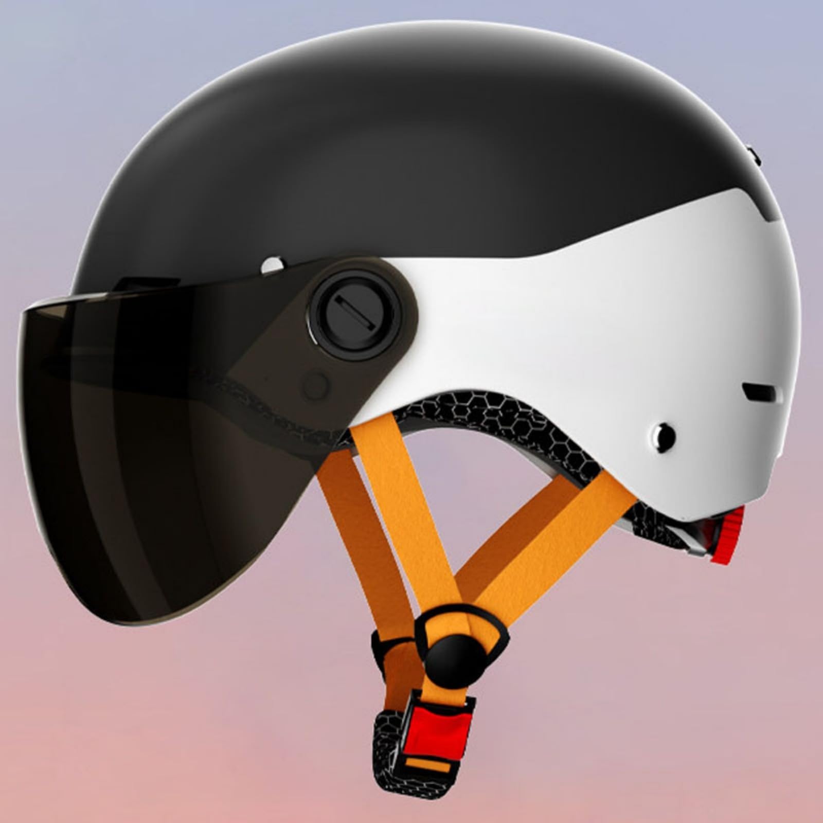 Casque De Moto Demi-Jet Homologué ECE 22.06, Élégant, avec Visière Solaire, pour Hommes Et Femmes.