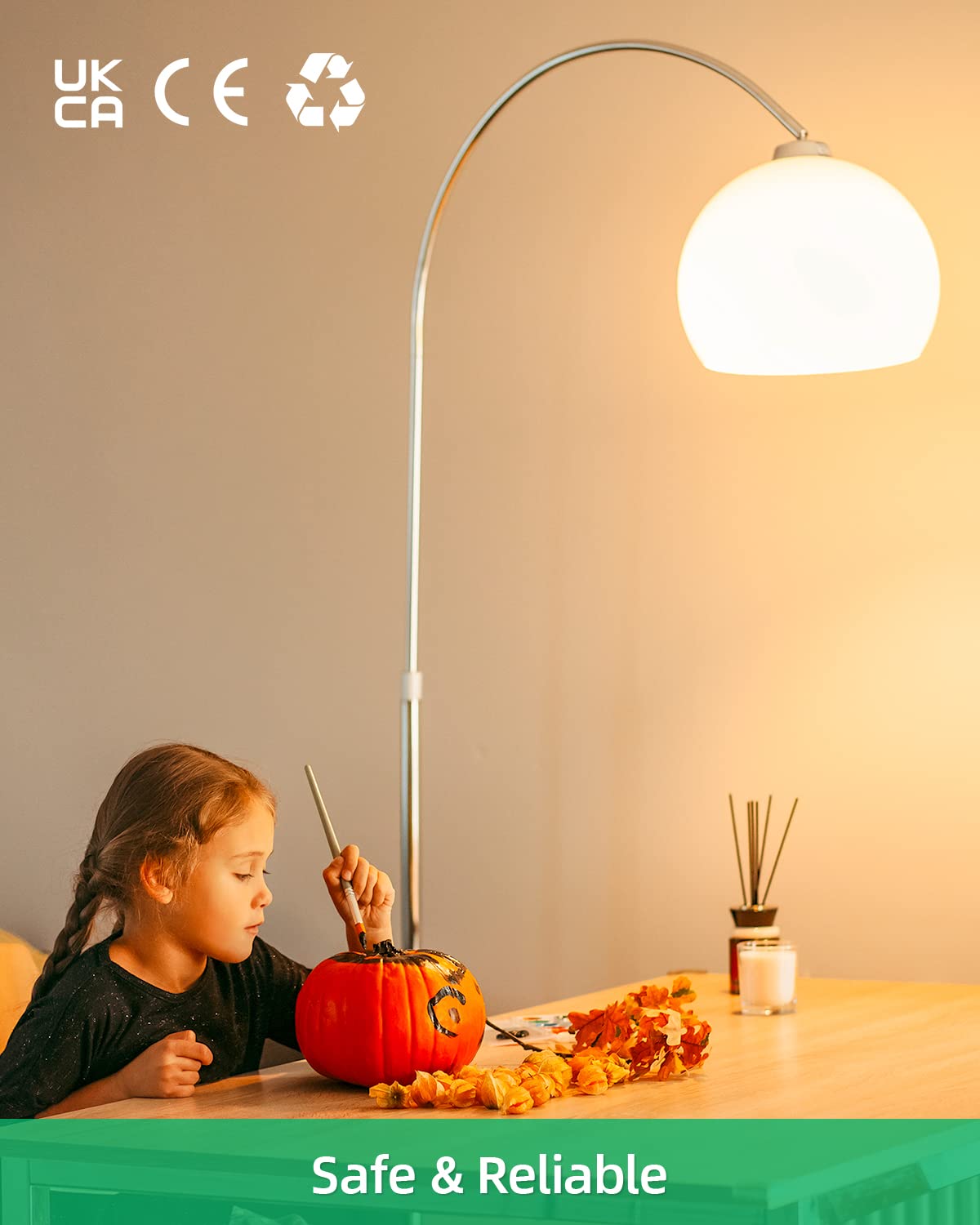 Bombillas led Bombilla LED E27 de 13 W, 1200 lúmenes, luz Blanca cálida, Equivalente a 3000 K, Bombilla incandescente Tornillo Ahorro energía GLS 100, Paquete 6