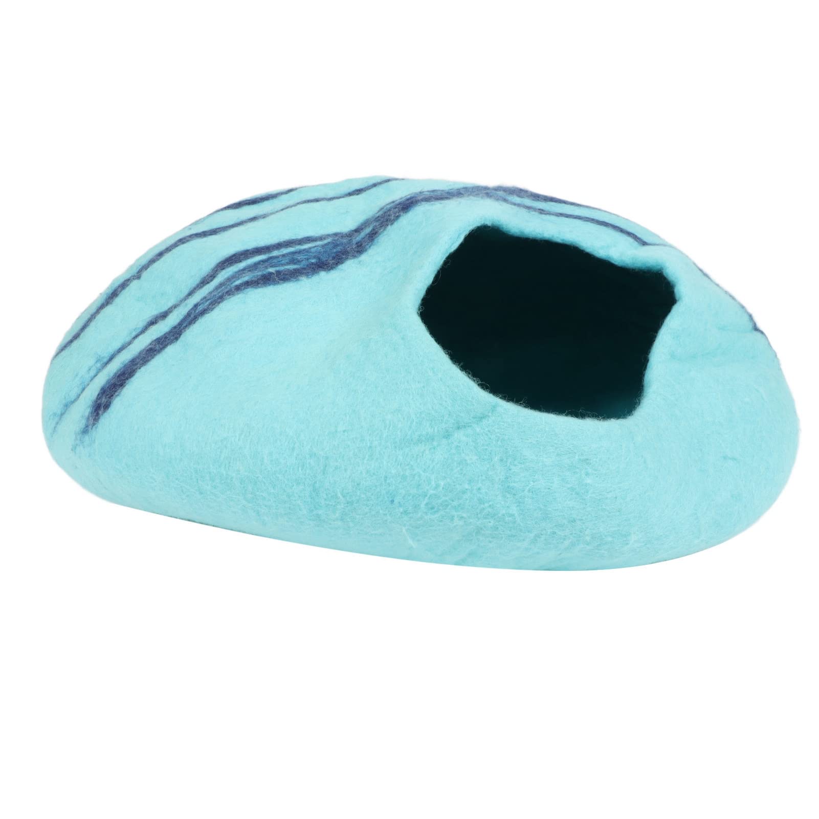 Lit grotte pour chat douillet : cachette chaude anti-stress en laine