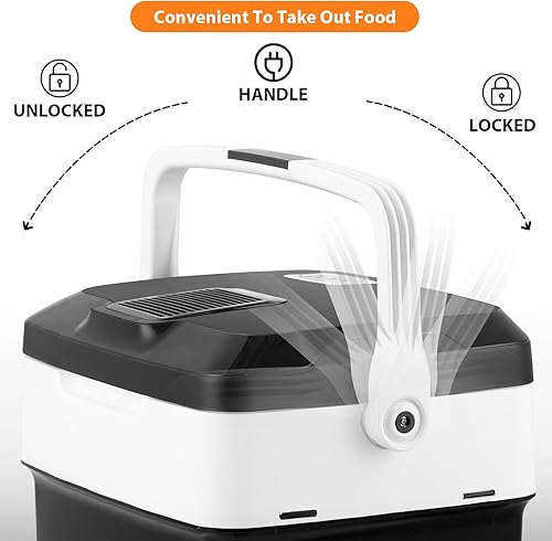 Miniatura 3 de SUPER DEAL Enfriador y calentador eléctrico portátil de 31 cuartos (29 litros), mini refrigerador de 12 V CC para automóvil, para campamento, pesca,