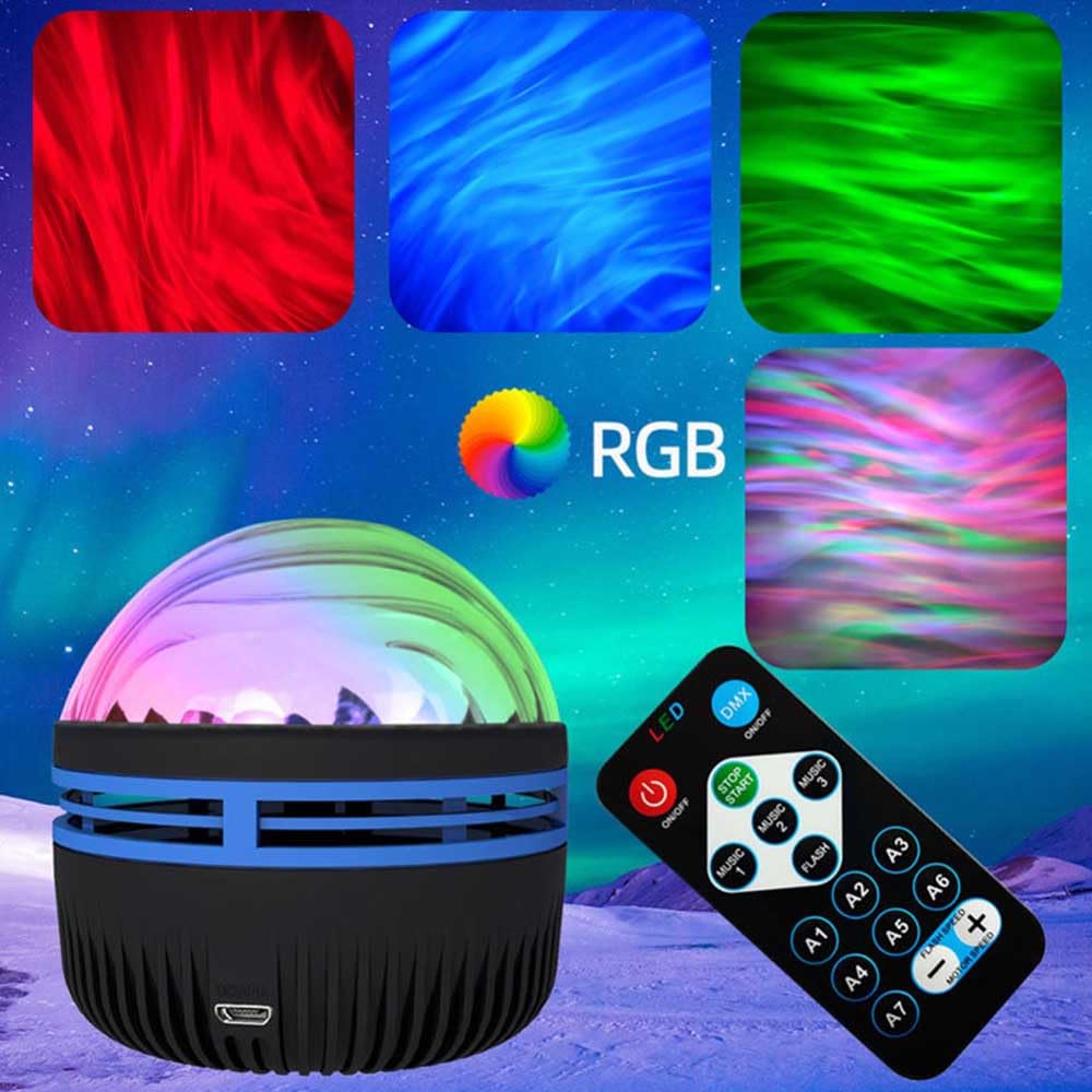 Led Sterrenhemel Projector Voor Kinderen, RGB 3D Lavalamp Met 18 Verlichtingseffecten En Afstandsbediening Tijdopname Noorderlicht Projector Aurora Light Sterrenhemel Nachtlampje 1033335310