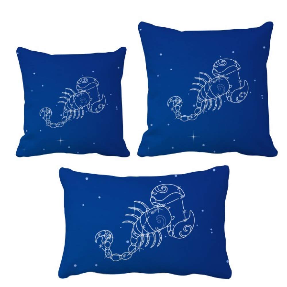 Housse de coussin Scorpion taie oreiller constellation zodiaque déco maison salon lit 45x45 cm