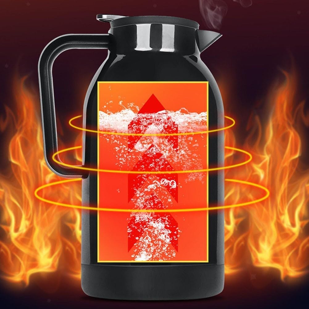 Hervidor de agua portátil de 1200 ml para coche, 12 V, 24 V, acero inoxidable, para té, café con apagado automático y diseño a prueba de fugas para camión, SUV, caravana, campamento (negro)