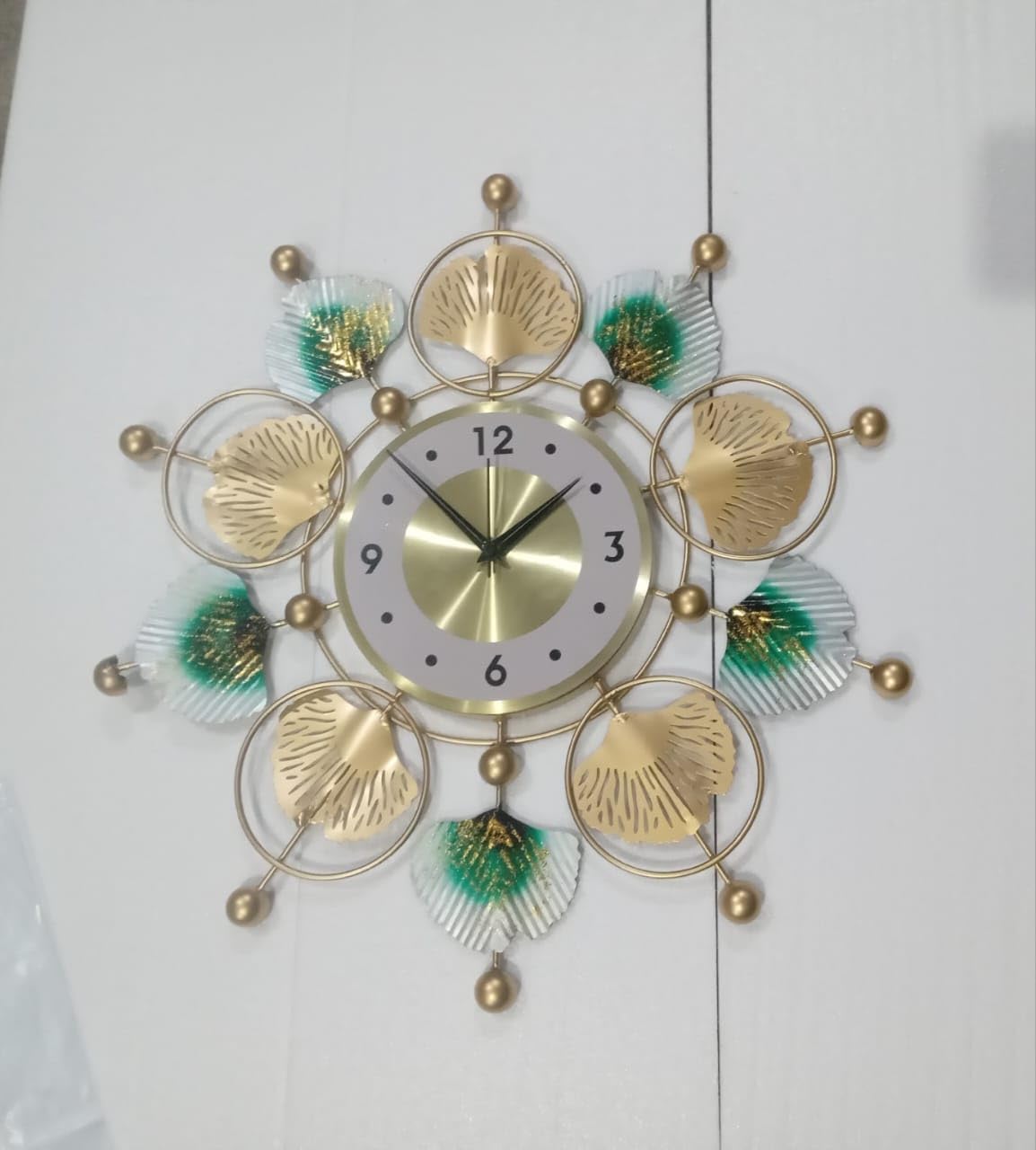 A.N.INTERNTAIONAL Modern Metal Wall Clock |Large Silent Quartz Decorative Clock for Living Room, Bedroom, Office | Contemporary Minimalist Art Wall Dcor (Gold and Black, 14-Inch)-image-39